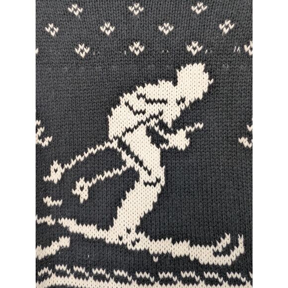 NWT Chaps Ski Sweater Black Fair Isle Winter Pullover Size M - Picture 2 of 8
